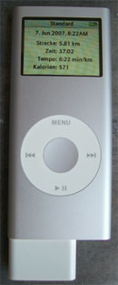 iPod nano mit Funkempf&auml;nger