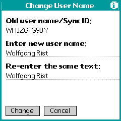Palm HotSync ID in StyleTap
